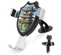 NKJJSTES 3-in-1 Car Phone Holder Adjustable Japanese Architecture Car Phone Mount for All Smartphones & Car Models
