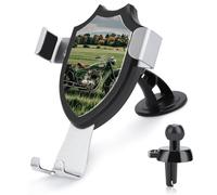 NKJJSTES 3-in-1 Car Phone Holder Adjustable Motorcycles on Green Grass Car Phone Mount for All Smartphones & Car Models