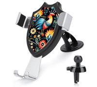 NKJJSTES 3-in-1 Car Phone Holder Adjustable Polish Folk Art Pattern Car Phone Mount for All Smartphones & Car Models