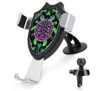 NKJJSTES 3-in-1 Car Phone Holder Adjustable Psychedelic Sea Turtle Car Phone Mount for All Smartphones & Car Models