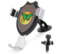 NKJJSTES 3-in-1 Car Phone Holder Adjustable Sun and Moon Green Moth Car Phone Mount for All Smartphones & Car Models