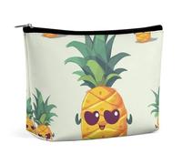 NKJJSTES Large Capacity Cosmetic Bag Waterproof Cosmetic Organizer Basketball on Fire Cosmetic Accessories Organizer for Women/girl, Cute pineapple, One Size