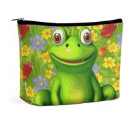 NKJJSTES Large Capacity Cosmetic Bag Waterproof Cosmetic Organizer Four Season Tree of Life Cosmetic Accessories Organizer for Women/girl, frog, One Size