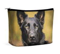 NKJJSTES Large Capacity Cosmetic Bag Waterproof Cosmetic Organizer Gingerbread Small Home Cosmetic Accessories Organizer for Women/girl, German Shepherd Dog, One Size