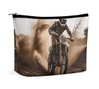 NKJJSTES Large Capacity Cosmetic Bag Waterproof Cosmetic Organizer Mathematics And Physics Cosmetic Accessories Organizer for Women/girl, Motocross, One Size