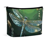 NKJJSTES Large Capacity Cosmetic Bag Waterproof Cosmetic Organizer Niagara Falls Cosmetic Accessories Organizer for Women/girl, Dragonfly Green, One Size