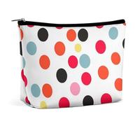 NKJJSTES Large Capacity Cosmetic Bag Waterproof Cosmetic Organizer The Deep Blue Sea Cosmetic Accessories Organizer for Women/girl, Polka Dot, One Size