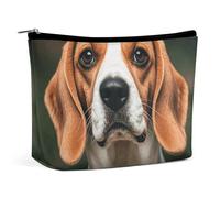 NKJJSTES Large Capacity Cosmetic Bag Waterproof Cosmetic Organizer The Ghost of Skateboards Cosmetic Accessories Organizer for Women/girl, Beagle Dog, One Size