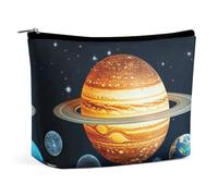 NKJJSTES Large Capacity Cosmetic Bag Waterproof Cosmetic Organizer Watercolor Acoustic Guitar Cosmetic Accessories Organizer for Women/girl, Glow in The Dark Solar System Planet, One Size
