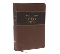 NKJV, Apply the Word Study Bible, Large Print, Leathersoft, Brown, Red Letter: Live in His Steps