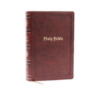 NKJV Bible: Personal Size Giant Print, Brown Leathersoft, Holy Bible, Red Letter, Comfort Print: New King James Version