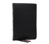 NKJV Bible: Single-Column Verse-by-Verse w/ 72,000 Cross-References, Black Goatskin Leather, Premier Collection, Comfort Print: New King James ... Premier Collection, Comfort Print