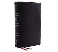 NKJV, Deluxe Thinline Reference Bible, Genuine Leather, Black, Red Letter, Comfort Print: Holy Bible, New King James Version