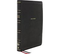 NKJV, Deluxe Thinline Reference Bible, Leathersoft, Black, Thumb Indexed, Red Letter, Comfort Print: Holy Bible, New King James Version