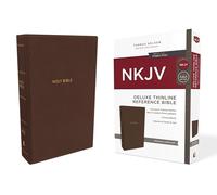 NKJV, Deluxe Thinline Reference Bible, Leathersoft, Brown, Red Letter, Comfort Print: Holy Bible, New King James Version