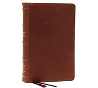 NKJV, End-of-Verse Reference Bible, Personal Size Large Print, Premium Goatskin Leather, Brown, Premier Collection, Red Letter, Comfort Print: Holy Bible, New King James Version