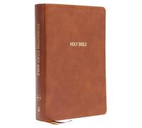 NKJV, Foundation Study Bible, Large Print, Leathersoft, Brown, Red Letter, Thumb Indexed, Comfort Print: Holy Bible, New King James Version