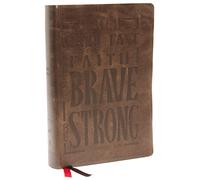 NKJV, Giant Print Center-Column Reference Bible, Verse Art Cover Collection, Genuine Leather, Brown, Red Letter, Comfort Print: Holy Bible, New King James Version