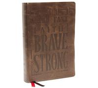 NKJV, Giant Print Center-Column Reference Bible, Verse Art Cover Collection, Genuine Leather, Brown, Thumb Indexed, Red Letter, Comfort Print: Holy Bible, New King James Version