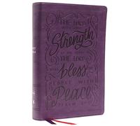 NKJV, Giant Print Center-Column Reference Bible, Verse Art Cover Collection, Leathersoft, Purple, Red Letter, Comfort Print: Holy Bible, New King James Version