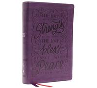 NKJV, Giant Print Center-Column Reference Bible, Verse Art Cover Collection, Leathersoft, Purple, Thumb Indexed, Red Letter, Comfort Print: Holy Bible, New King James Version