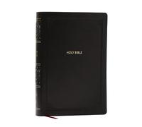 NKJV Giant Print End-of-Verse Reference Bible, Black Leathersoft, Red Letter, Comfort Print (Thumb Indexed): Holy Bible