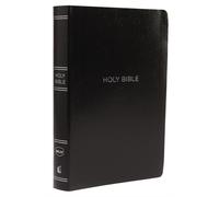 NKJV Holy Bible, Giant Print Center-Column Reference Bible, Black Leather-look, 72,000+ Cross References, Red Letter, Comfort Print: New King James Version