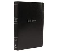 NKJV Holy Bible, Giant Print Center-Column Reference Bible, Black Leather-look, Thumb Indexed, 72,000+ Cross References, Red Letter, Comfort Print: New King James Version