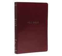 NKJV Holy Bible, Giant Print Center-Column Reference Bible, Burgundy Leather-look, Thumb Indexed, 72,000+ Cross References, Red Letter, Comfort Print: ... Version: Holy Bible, New King James Version