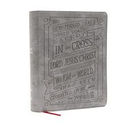 NKJV, Journal Reference Edition Bible, Verse Art Cover Collection, Leathersoft, Gray, Red Letter, Comfort Print: Let Scripture Explain Scripture. Reflect on What You Learn.