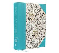 NKJV, Journal the Word Bible, Large Print: Reflect, Journal or Create Art Next to Your Favorite Verses (Cloth over Board, Blue Floral, Red Letter): ... or Create Art Next to Your Favorite Verses