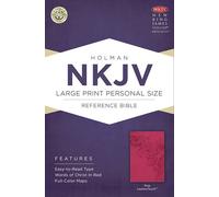 NKJV Large Print Personal Size Reference Bible, Pink Imitation Leather
