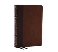 NKJV, Large Print Thinline Reference Bible, Blue Letter, Maclaren Series, Leathersoft, Brown, Thumb Indexed, Comfort Print: Holy Bible, New King James Version