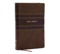 NKJV Personal Size Large Print Bible with 43,000 Cross References, Brown Leathersoft, Red Letter, Comfort Print (Thumb Indexed): New King James ... Personal Size, Reference, Red Letter