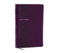 NKJV Personal Size Large Print Bible with 43,000 Cross References, Purple Leathersoft, Red Letter, Comfort Print