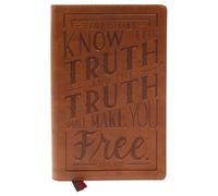 NKJV, Personal Size Large Print End-of-Verse Reference Bible, Verse Art Cover Collection, Leathersoft, Brown, Red Letter, Comfort Print: Holy Bible, New King James Version