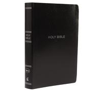 NKJV Reference Bible Center-Column Giant Print Leather-Look Black Red Lette