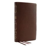 NKJV, Reference Bible, Classic Verse-by-Verse, Center-Column, Genuine Leather, Brown, Red Letter, Comfort Print: Holy Bible, New King James Version