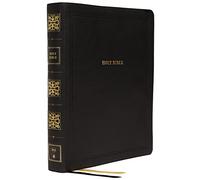 NKJV, Reference Bible, Wide Margin Large Print, Leathersoft, Black, Red Letter, Comfort Print: Holy Bible, New King James Version