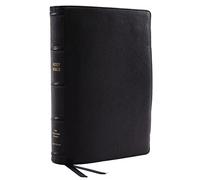 NKJV, Reference Bible, Wide Margin Large Print, Premium Goatskin Leather, Black, Premier Collection, Red Letter, Comfort Print: Holy Bible, New King James Version