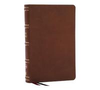 NKJV, Single-Column Reference Bible, Verse-by-verse, Brown Genuine Leather, Red Letter, Comfort Print (Thumb Indexed): New King James Version, Brown, ... Verse-By-Verse, Red Letter, Comfort Print