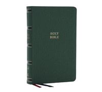 NKJV, Single-Column Reference Bible, Verse-by-verse, Green Leathersoft, Red Letter, Comfort Print (Thumb Indexed)