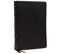 NKJV, Single-Column Wide-Margin Reference Bible, Genuine Leather, Black, Red Letter, Comfort Print: Holy Bible, New King James Version