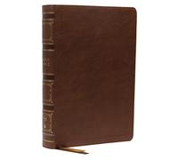 NKJV, Single-Column Wide-Margin Reference Bible, Leathersoft, Brown, Red Letter, Thumb Indexed, Comfort Print: Holy Bible, New King James Version
