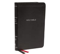 NKJV, Thinline Bible, Compact, Leathersoft, Black, Red Letter, Comfort Print: Holy Bible, New King James Version