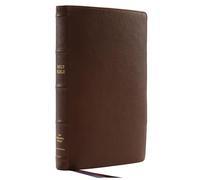 NKJV, Thinline Reference Bible, Large Print, Premium Goatskin Leather, Brown, Premier Collection, Comfort Print: Holy Bible, New King James Version