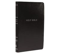 NKJV, Thinline Reference Bible, Leather-Look, Black, Red Letter, Comfort Print: Holy Bible, New King James Version