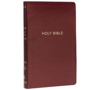 NKJV, Thinline Reference Bible, Leather-Look, Burgundy, Red Letter, Comfort Print : Holy Bible, New King James Version