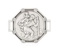 NKlaus 11438 Bicycle Plaque St Christopher 4 cm Patron Saint of the Driver 2-Piece Metal Holder