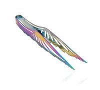 NKlaus 11484 Incense Tongs Angel Wings Colourful Stainless Steel Coal Tongs Rustproof Incense Accessories 23 cm